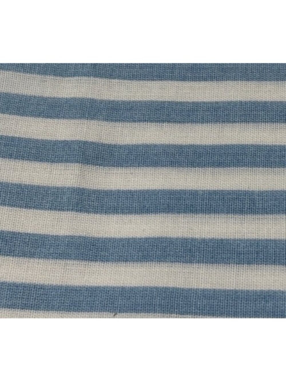 Blue White Striped Cotton Fabric 18"x22" Fat Quarter Sewing Quilting